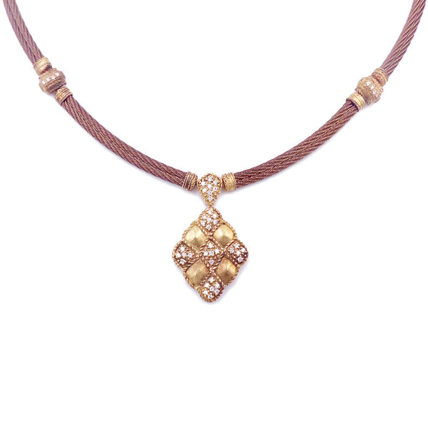 ALOR Celtique 18KT Petra Gold BRONZE NECKLACE 08-55-3028-11