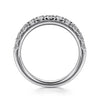 Gabriel & Co. 14K White Gold French Pave Diamond Wedding Band AN12085W44JJ