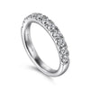 Gabriel & Co. 14K White Gold French Pave Diamond Wedding Band AN12085W44JJ