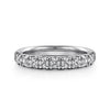 Gabriel & Co. 14K White Gold French Pave Diamond Wedding Band AN12085W44JJ