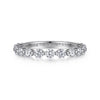 Gabriel & Co. 14K White Gold Single Prong Diamond Anniversary Band AN15748W44JJ