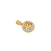 14K Yellow Gold 14mm Diamond Pendant Setting