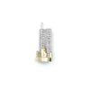 Estate 14K Yellow & White Gold Twin Towers Diamond Ladies Brooch