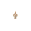 14K Rose Gold Diamond Cross Pendant, 1.73g
