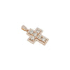 14K Rose Gold Diamond Cross Pendant, 1.73g