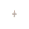 14K Rose Gold Diamond Cross Pendant, 1.73g