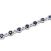 14K White Gold Diamond Sapphire Bracelet