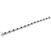 14K White Gold Diamond Sapphire Bracelet