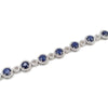 14K White Gold Diamond Sapphire Bracelet