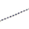 14K White Gold Diamond Sapphire Bracelet