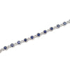14K White Gold Diamond Sapphire Bracelet