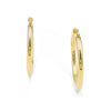 14K Yellow Gold Hoop Earrings, 43mm, 4.3g
