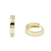 14K Yellow Gold Huggie Hoop Earrings, 2.2g