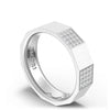 Tacori Diamond Faceted Partial Coverage 6mm Wedding Band in Satin Finish 1516WDSLG