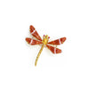 18K Yellow Gold Agate Butterfly Brooch