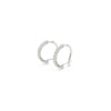 18K White Gold Diamond Hoop Earrings, 3.92g