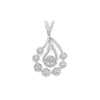 18K White Gold Diamond Pendant Necklace, 3.83g
