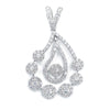18K White Gold Diamond Pendant Necklace, 3.83g