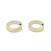 18K Yellow Gold Hoop Earrings, 21.5mm Diameter, 3.8gr