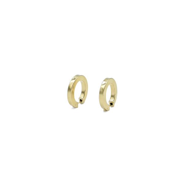 18K Yellow Gold Hoop Earrings, 21.5mm Diameter, 3.8gr