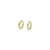 18K Yellow Gold Hoop Earrings, 21.5mm Diameter, 3.8gr