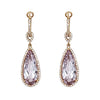 Bijan Fere 18K Rose Gold Amethyst Diamond Drop Earrings