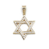 14K Yellow Gold Diamond Star of David Pendant Necklace