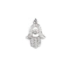 14K White Gold Diamond Hamsa Hand Pendant