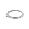 14K White Gold Diamond Hoop Earrings