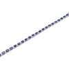 18K White Gold Sapphire and Diamond Ladies Tennis Bracelet