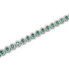 14K White Gold Emerald and Diamond Bracelet, 23.60g
