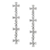 14K White Gold Diamond Drop Earrings, 3.50g