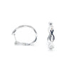 14K White Gold Diamond Huggie Earrings JBE61223 - 12183056
