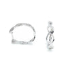 14K White Gold Diamond Huggie Earrings, 2.56g