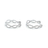 14K White Gold Diamond Huggie Earrings JBE61223 - 12183056