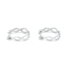 14K White Gold Diamond Huggie Earrings, 2.56g