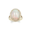 14K Yellow Gold Diamond and Opal Ring, 5.0g