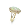14K Yellow Gold Diamond and Opal Ring, 5.0g