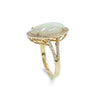 14K Yellow Gold Diamond and Opal Ring, 5.0g
