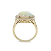 14K Yellow Gold Diamond and Opal Ring, 5.0g