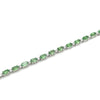 14K White Gold Diamond and Tsavorite Garnet Gemstone Tennis Bracelet