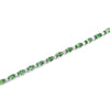 14K White Gold Diamond and Tsavorite Garnet Gemstone Tennis Bracelet