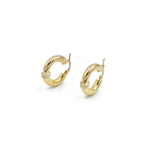 Estate 18K Yellow Gold Huggie Earrings, 3.7g