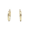 14K Yellow Gold Hand Carved Diamond Cut Hoop Earrings, 20mm, 2.66g