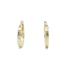 14K Yellow Gold Hand Carved Diamond Cut Hoop Earrings, 20mm, 2.66g
