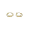 14K Yellow Gold Hand Carved Diamond Cut Hoop Earrings, 20mm, 2.66g