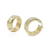 14K Yellow Gold Wide Hoop Earrings, 33.5mm, 12mm, 4mm, 14.6g