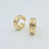 14K Yellow Gold Wide Hoop Earrings, 33.5mm, 12mm, 4mm, 14.6g
