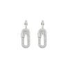 18K White Gold Diamond Drop Earrings, 5.5g