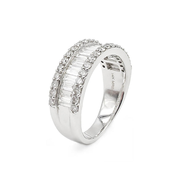 Ladies 14K White Gold 1/2 Way Diamond Ring